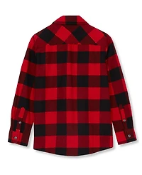 Lands' End Kids Husky Long Sleeve Flannel Shirt