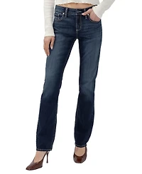 Silver Jeans Co. Women's Elyse Mid-Rise Straight-Leg