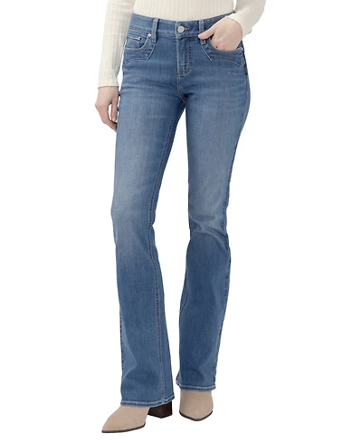 Silver Jeans Co. Women's Elyse Mid-Rise Boot-Cut Stretch