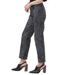 Silver Jeans Co. Women's Chelsea Straight Low-Rise Leopard-Print