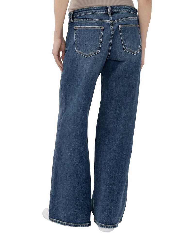 Silver Jeans Co. Women's Low 5 Baggy Wide Cotton-Blend