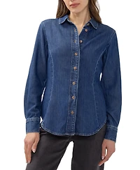 Silver Jeans Co. Women's Angie Denim Button-Up Long Sleeve Shirt