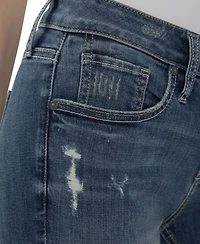 Silver Jeans Co. Women's Girlfriend Mid-Rise Skinny Denim