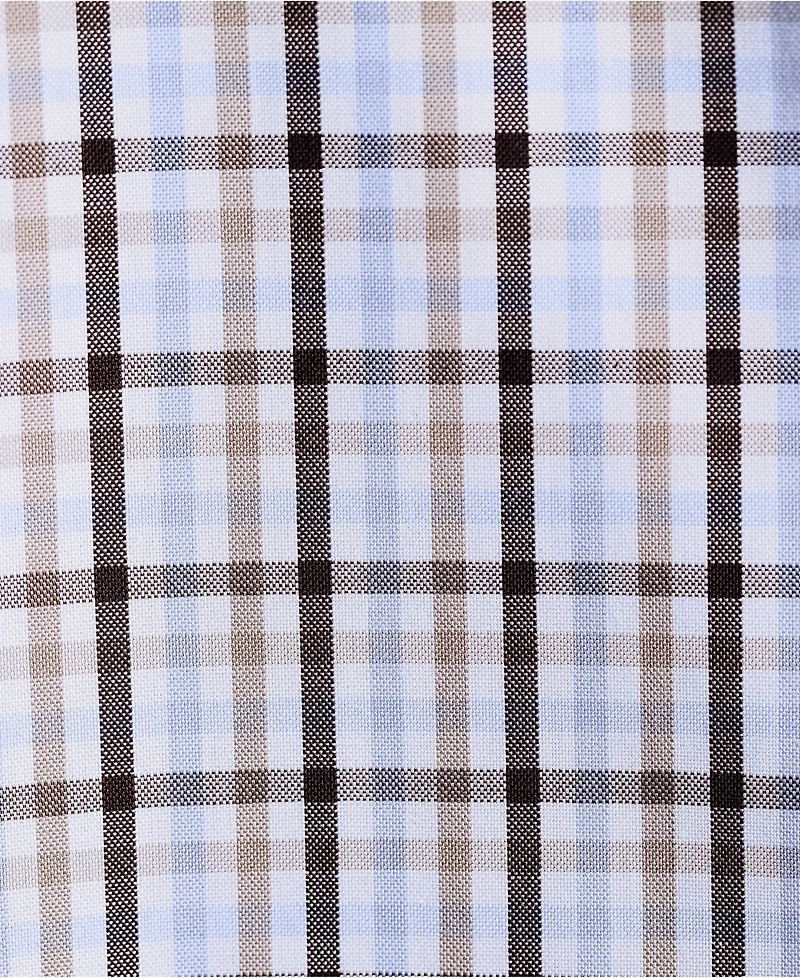 Lands' End Men's Traditional Fit Solid No Iron Supima Pinpoint Buttondown Collar Dress Shirt