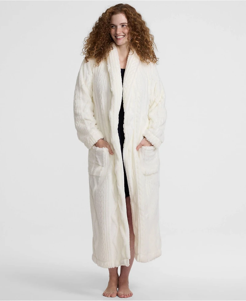 Lands' End Women's Cozy Cable Robe