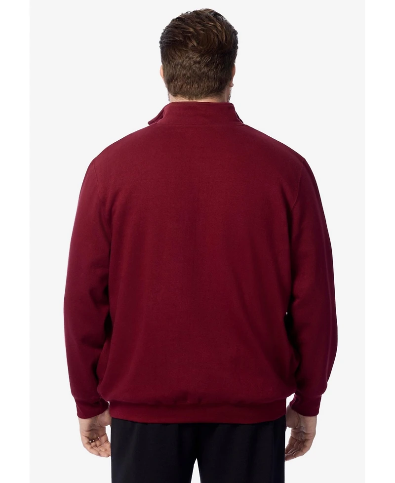 KingSize Men's Big & Tall Quarter-Zip Fleece Sweatshirt