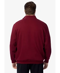 KingSize Men's Big & Tall Quarter-Zip Fleece Sweatshirt