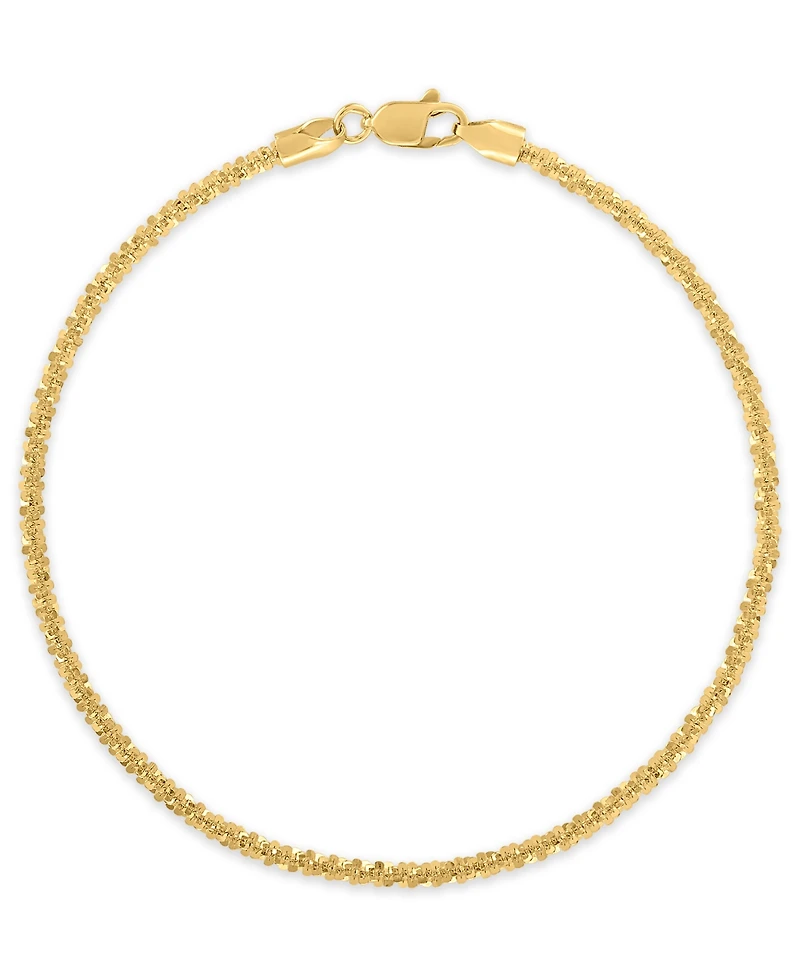 Macy's Sparkle Chain 7.5" Bracelet in 10k Yellow Gold (2mm)