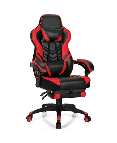 Gouun Adjustable Gaming Chair with Retractable Footrest and Lumbar Pillow