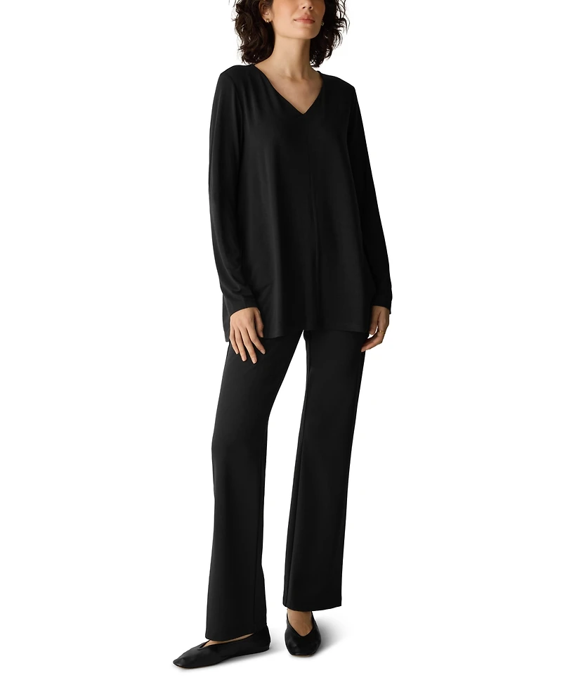 Eileen Fisher Women's Lyocell V-Neck Long-Sleeve Tunic