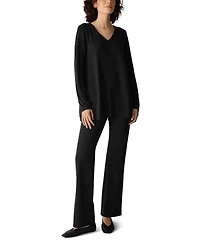 Eileen Fisher Women's Lyocell V-Neck Long-Sleeve Tunic