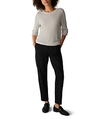 Eileen Fisher Women's Crewneck Long-Sleeve Merino Wool Sweater