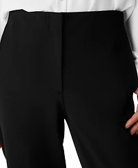 Eileen Fisher Women's Tapered-Ankle Mid-Rise Double-Knit Trouser