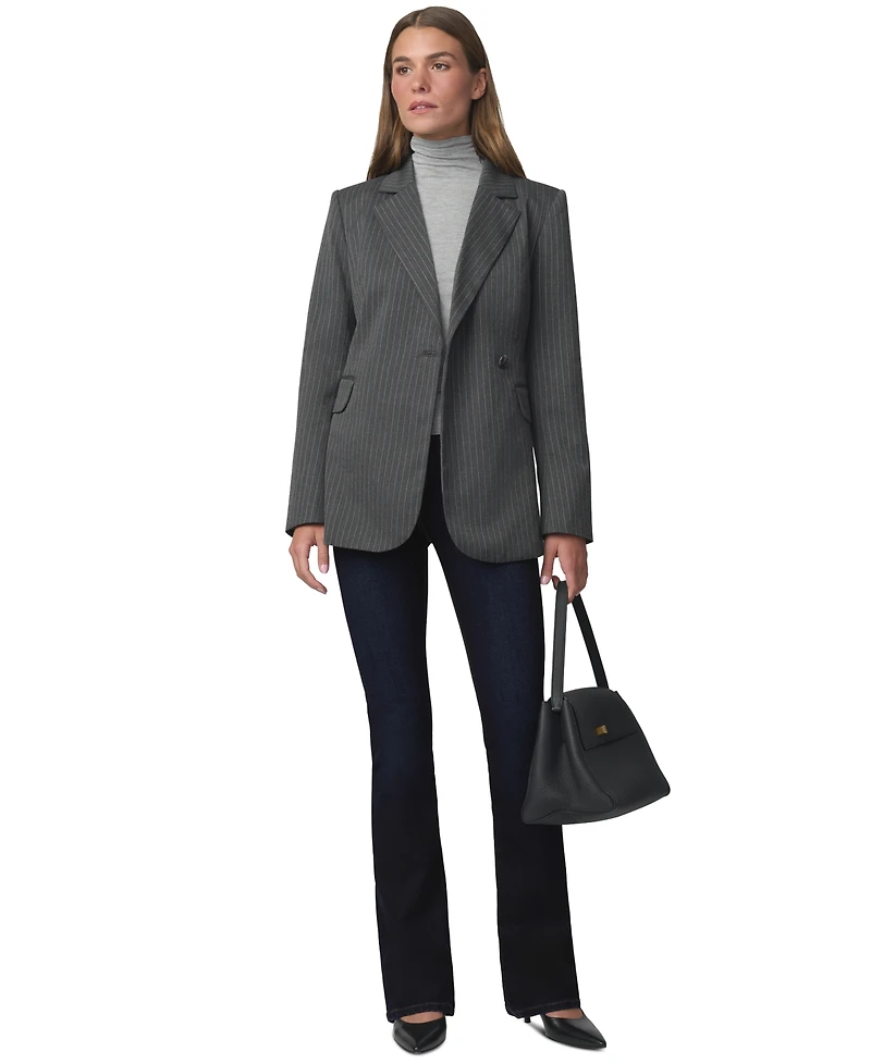 Joe's Jeans Women's Mecah Pinstripe Polyester/Wool-Blend Unlined Blazer