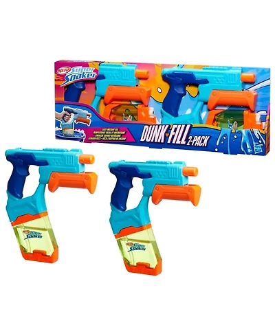 Nerf Super Soaker Dunk-Fill 2-Pack Pump-Action Water Blaster, 10.1 oz Capacity, Ages 6+