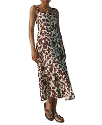 Mint Velvet Women's Linen Blend Printed Midi Dress