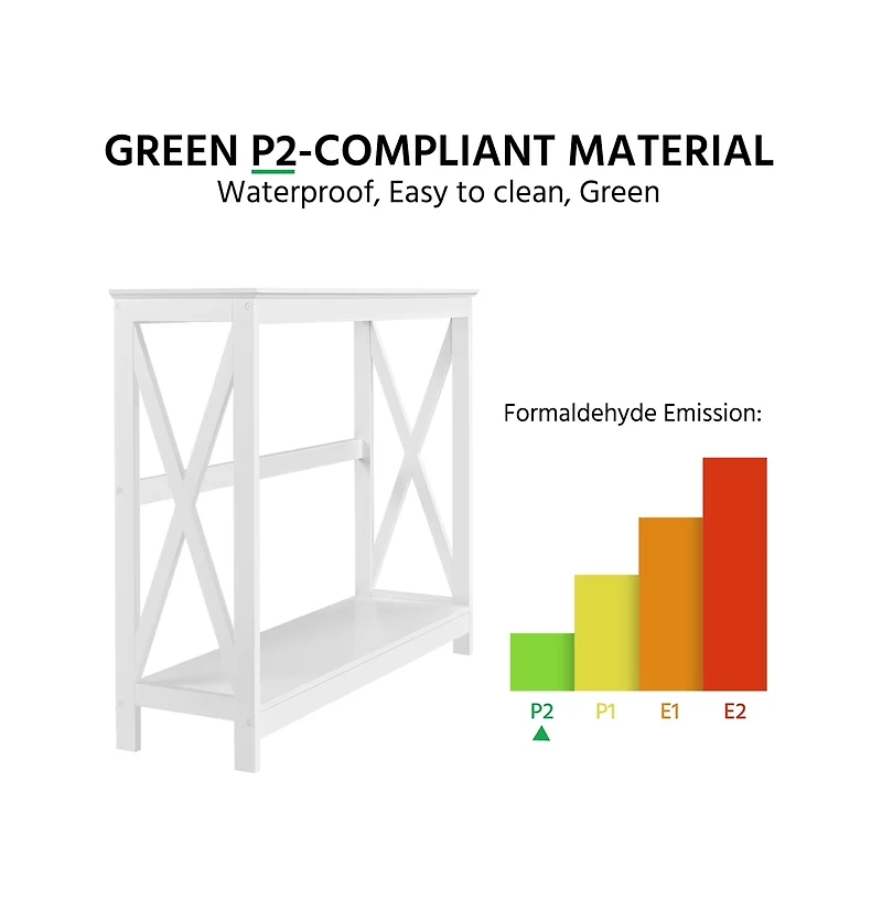 Slickblue Design Console Table with Lower Shelf for Entryway Storage