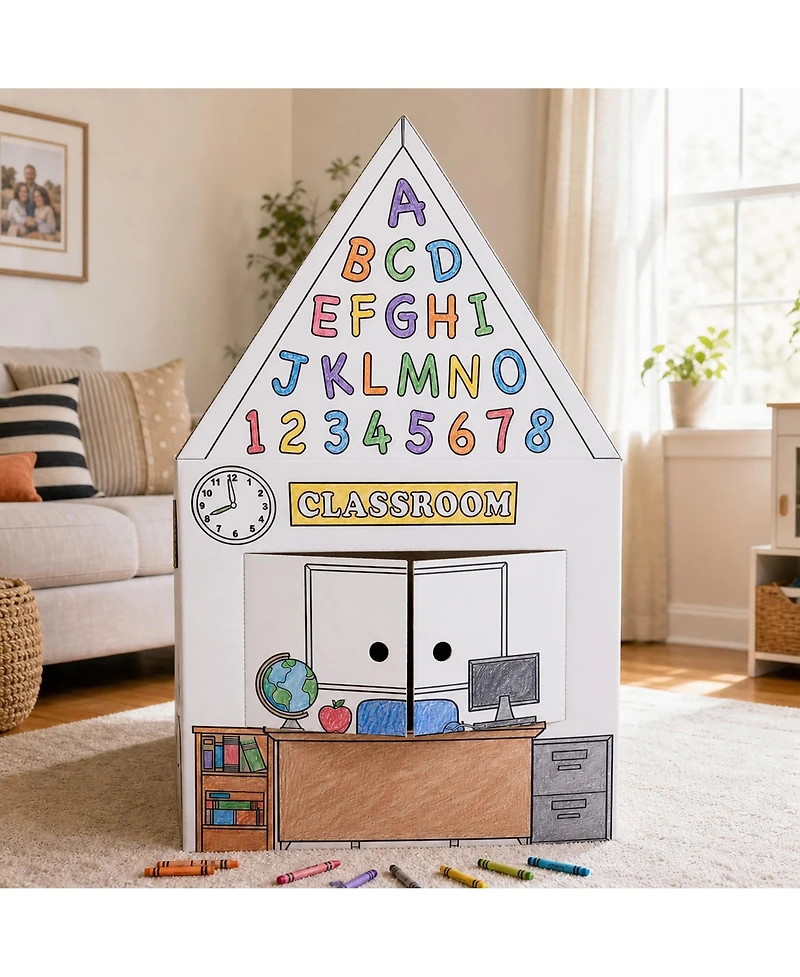 Easy Playhouse School Diy Decorating Playhouse, 48"H