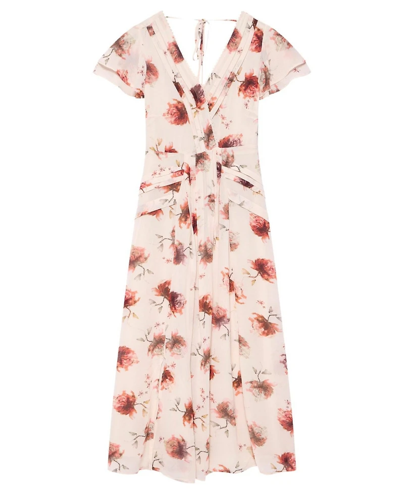 Mint Velvet Women's Soft Bloom Button-Front Midi Dress