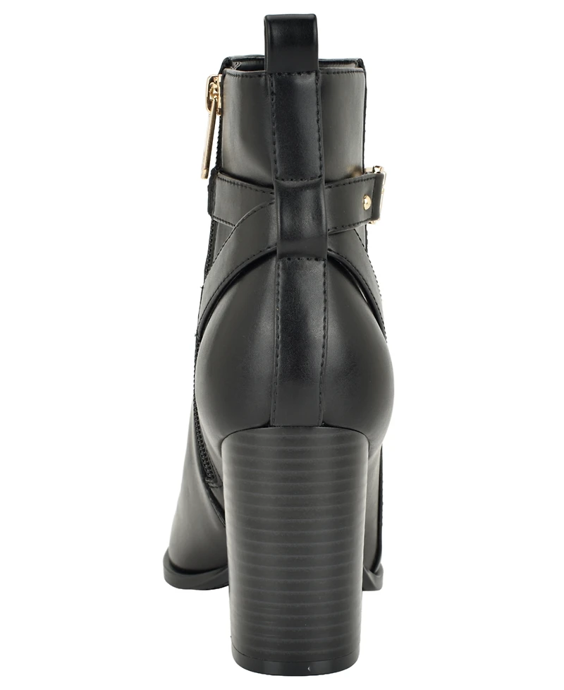 Tommy Hilfiger Women's Midna Pointed Toe Buckle Dress Booties