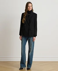 Lauren Ralph Women's Double-Breasted Wool Crepe Blazer