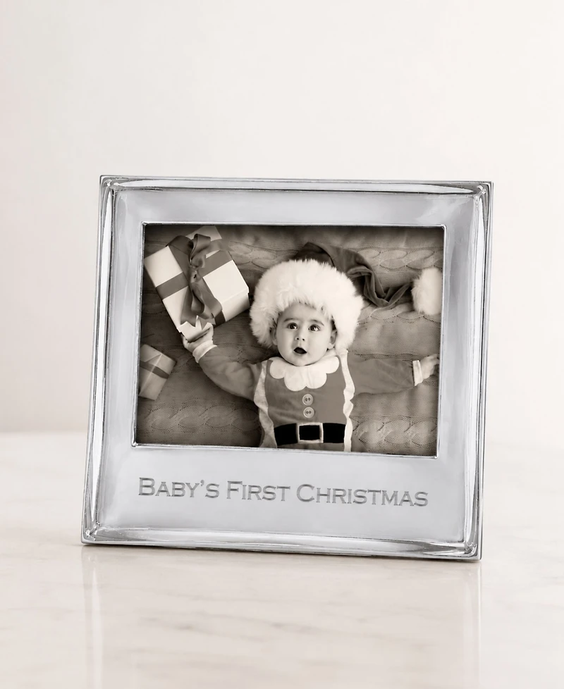 Mariposa Babys First Christmas Signature Statement Photo Frame, 5" x 7"