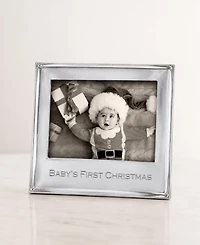Mariposa Babys First Christmas Signature Statement Photo Frame, 5" x 7"
