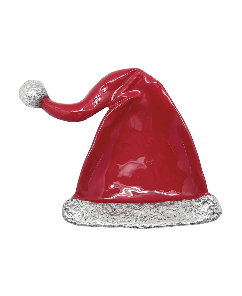 Mariposa Enamel Santa Hat Candy Dish