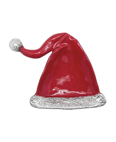 Mariposa Enamel Santa Hat Candy Dish