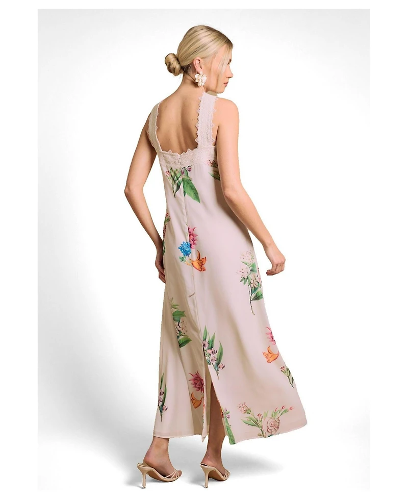 Oasis Women's Halter Neck Floral Maxi Dress