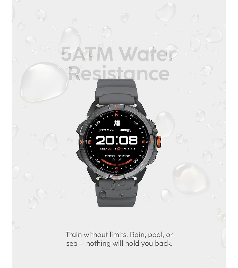 Cubitt Terra Special Edition Rugged Smartwatch, Dual-Band Gps , Maps, Vita Ai, 5ATM, 14-Day Battery