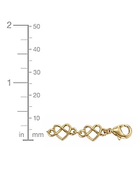 And Now This Silver and Gold Infinity Heart Link Bracelet