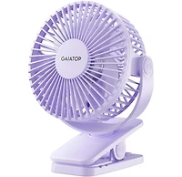 Gaiatop Portable Clip on Fan Battery Operated, 3 Speed Quiet 360degree(s) Rotate, Usb Rechargeable Mini Personal Cooling Fan for Desk Table