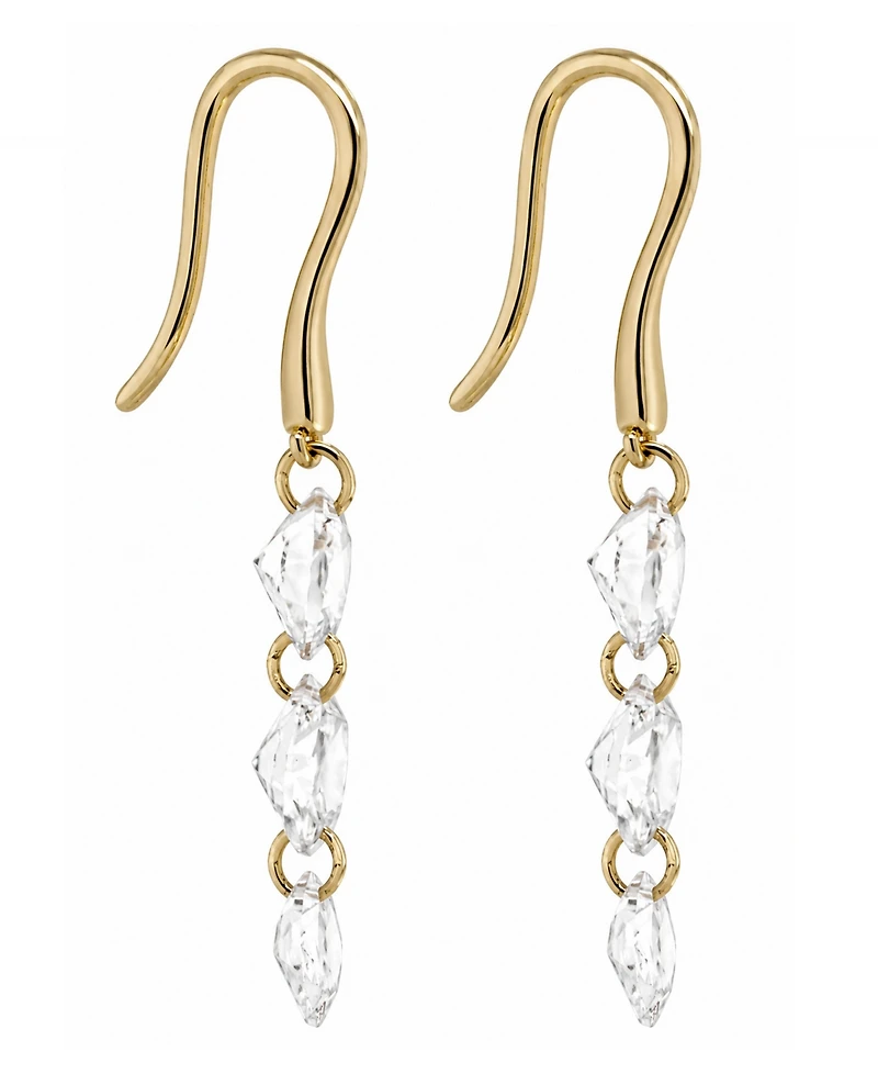 And Now This Cubic Zirconia Graduated Linear Drop Earrings
