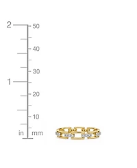 And Now This Cubic Zirconia 18K Gold Plated Link Ring