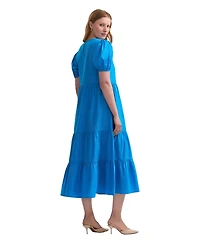 Finery London Women's Genevive Cotton Midi Tiered Dress