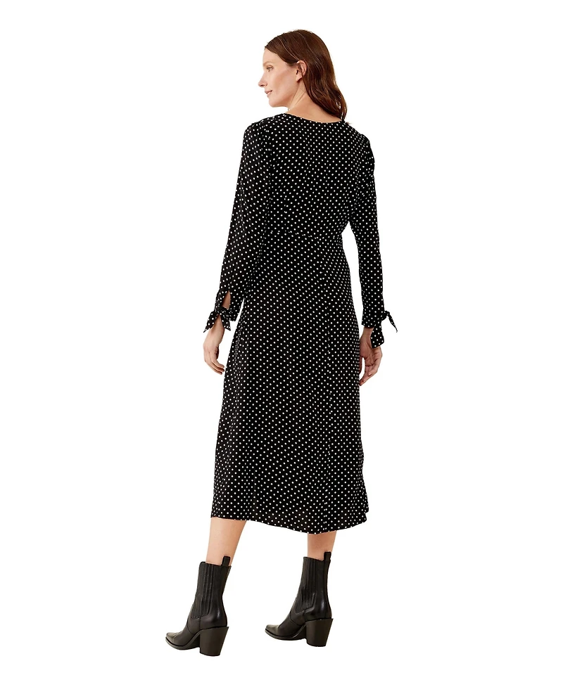 Finery London Women's Laine Polka Dot Spot Midi Dress