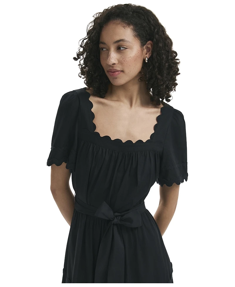 Finery London Women's Corina Cotton Midi Tiered Dress