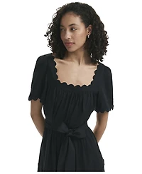 Finery London Women's Corina Cotton Midi Tiered Dress
