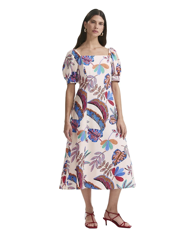 Finery London Women's Daisy Square Neck Midi Dress
