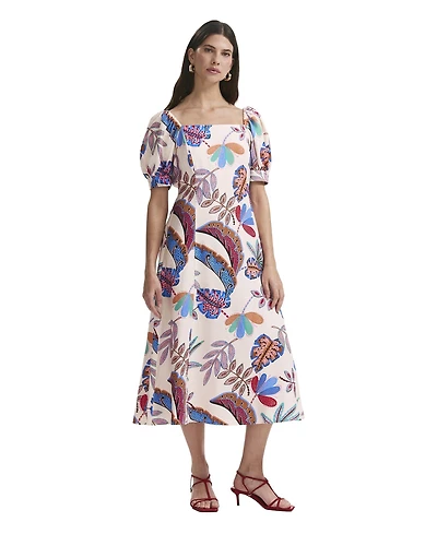 Finery London Women's Daisy Square Neck Midi Dress