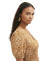 Finery London Women's Kiara Printed V-Neck Midi Dress
