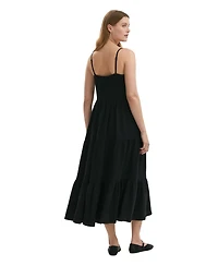 Finery London Women's Emmie Cotton Strappy Midi Tiered Dress