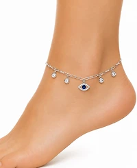 And Now This Blue Evil Eye Crystal Station Anklet
