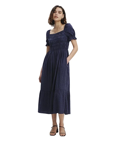 Finery London Women's Dawn Short Sleeve Square Neck Midi Dress