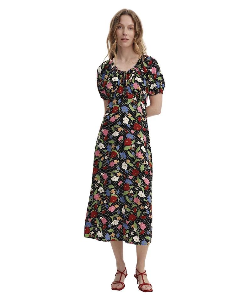 Finery London Women's Jada Puff Sleeve Midi Dress