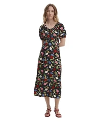 Finery London Women's Jada Puff Sleeve Midi Dress