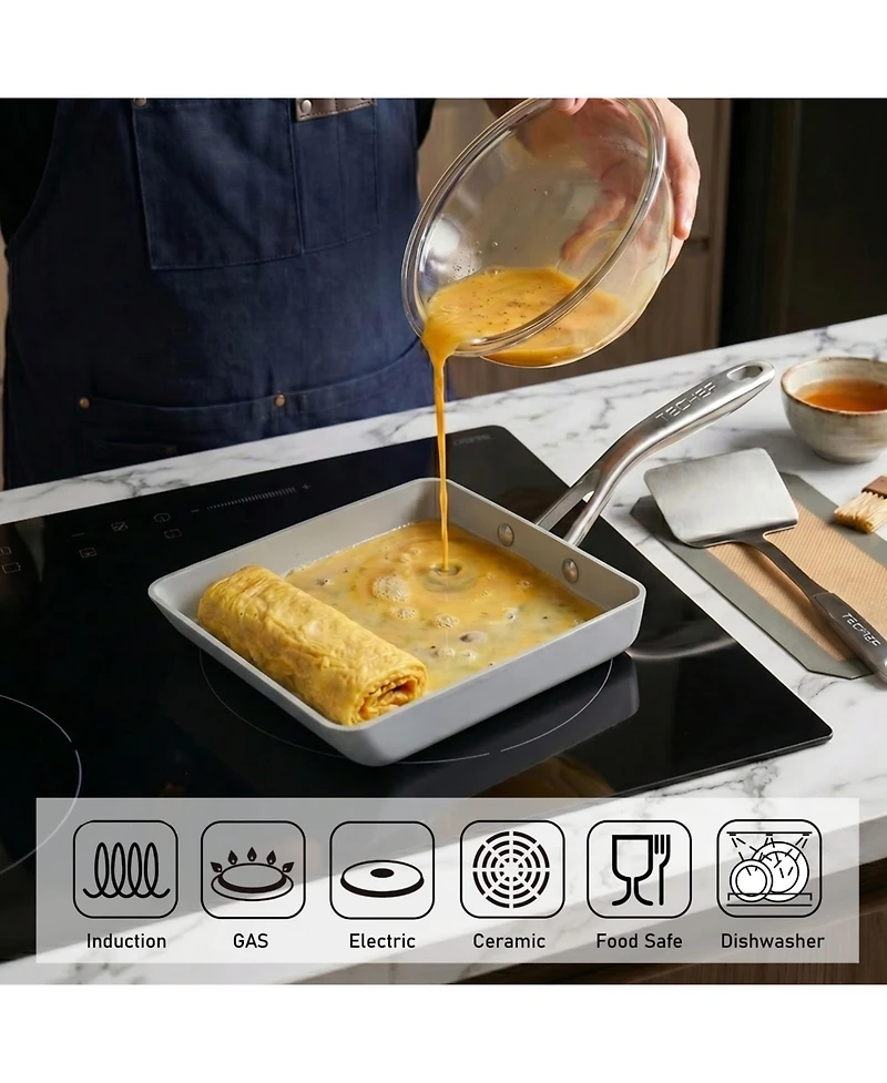 Techef - CeraTerra Ceramic Nonstick Tamagoyaki Japanese Omelette Pan/Egg Pan