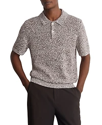 Reiss Men's Marco Relaxed-Fit Marled Cotton-Blend Polo Shirt