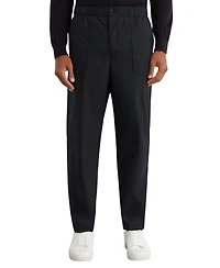 Reiss Men's Snap Flat-Front Tapered Stretch Cotton-Blend Pants